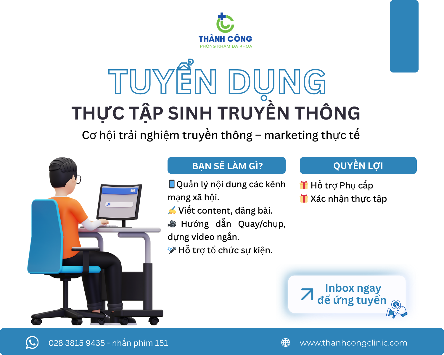 TUYỂN DỤNG THỰC TẬP SINH TRUYỀN THÔNG