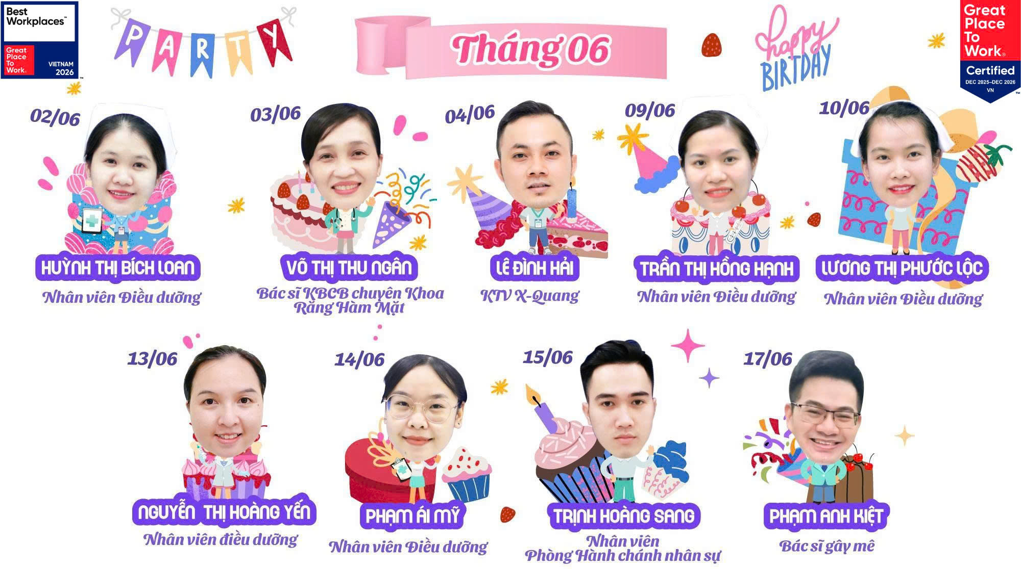 CHÚC MỪNG SINH NHẬT CBNV THÁNG 06/2026