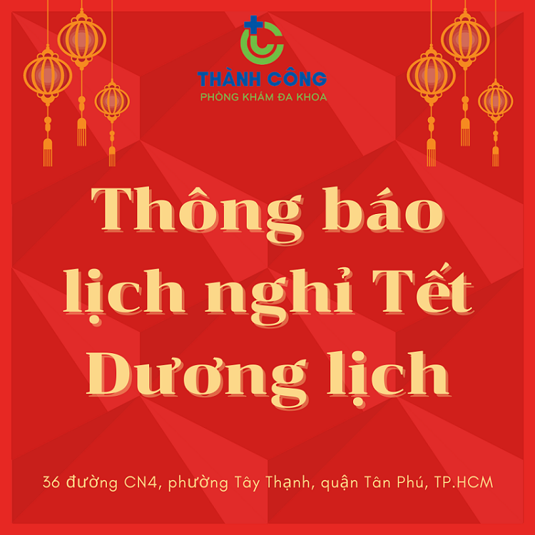 Lịch nghỉ Tết Dương lịch năm 2023 - PKĐK Thành Công