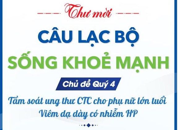 Thông báo sinh hoạt định kỳ Q4/2019 - CLB Sống khoẻ mạnh